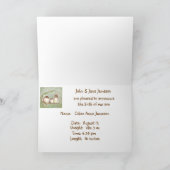 Herzlichen Glückwunsch Neue Baby Girl Niedlich Bir Ankündigung (Innenseite)