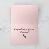 Herzlichen Glückwunsch Neue Dackel Karte (Innenseite)