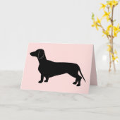 Herzlichen Glückwunsch Neue Dackel Karte (Gelbe Blume)