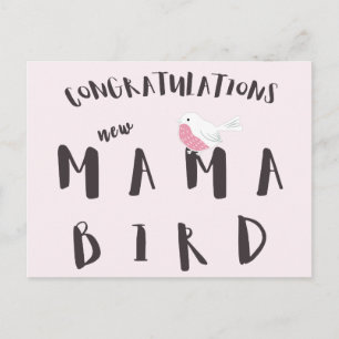 Herzlichen Glückwunsch neue Mama-Vogel - Lustige Z Postkarte