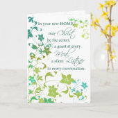 Herzlichen Glückwunsch Neue Zuhause, Christenzentr Karte (Gelbe Blume)