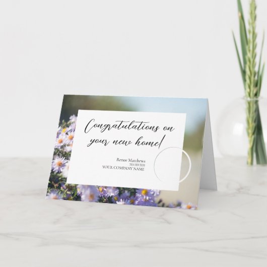 Herzlichen Glückwunsch Neue Zuhause Foto Business  Karte (Vorderseite)