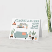 Herzlichen Glückwunsch Neue Zuhause Gemütliches Ni Karte (Vorderseite)
