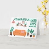 Herzlichen Glückwunsch Neue Zuhause Gemütliches Ni Karte (Gelbe Blume)