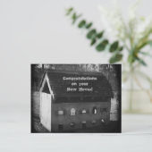 Herzlichen Glückwunsch neue Zuhause Postkarte (Stehend Vorderseite)