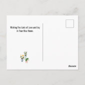 Herzlichen Glückwunsch Neue Zuhause Stilvolle gepu Postkarte (Rückseite)