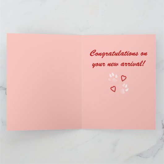 Herzlichen Glückwunsch Neuer Dogenname Anpassbare  Karte (Innenseite)