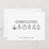 Herzlichen Glückwunsch Neuer Hausbesitzer Real Anw Postkarte (Vorne/Hinten)