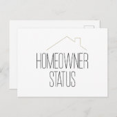 Herzlichen Glückwunsch Neuer Hausbesitzer Real Anw Postkarte (Vorne/Hinten)