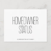 Herzlichen Glückwunsch Neuer Hausbesitzer Real Anw Postkarte (Vorderseite)