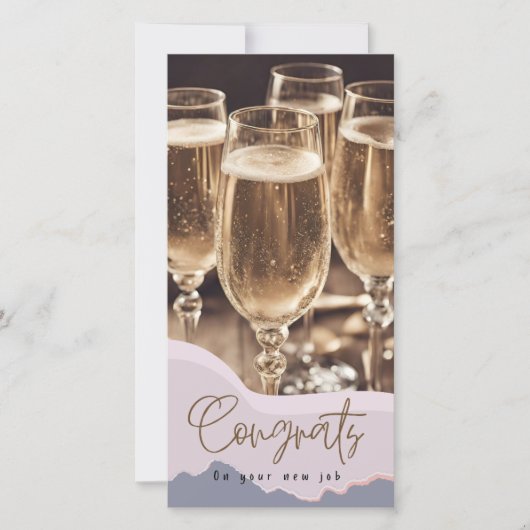 Herzlichen Glückwunsch Neuer Job Moderne elegante  (Vorderseite)