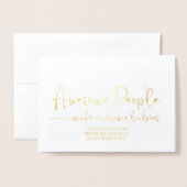 Herzlichen Glückwunsch Neues Baby-Geschenk für neu Folienkarte (Vorderseite mit Umschlag)