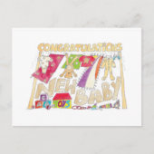 Herzlichen Glückwunsch - New Baby. Postkarte (Vorderseite)