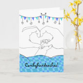 Herzlichen Glückwunsch New Baby Son Irish Gaelic Karte (Gelbe Blume)