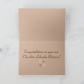 Herzlichen Glückwunsch New Chocolate Labrador Retr Karte (Innenseite)