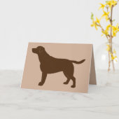 Herzlichen Glückwunsch New Chocolate Labrador Retr Karte (Gelbe Blume)