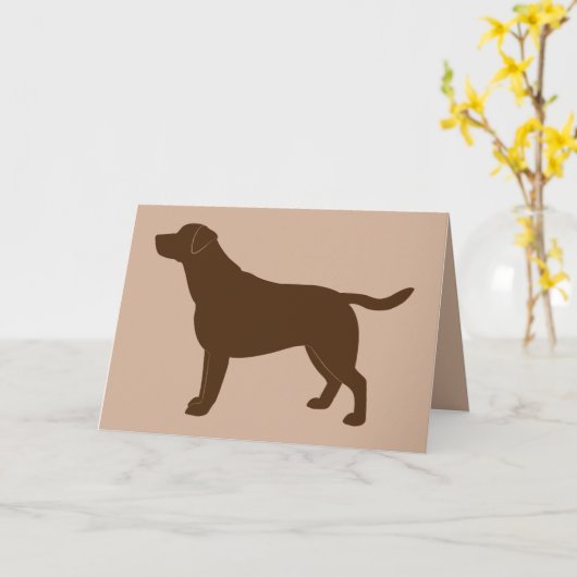 Herzlichen Glückwunsch New Chocolate Labrador Retr Karte (Gelbe Blume)