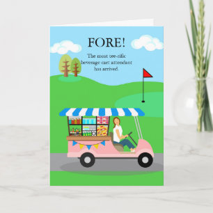 Herzlichen Glückwunsch New Job Beverage Cart Atten Karte