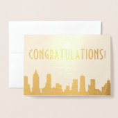 Herzlichen Glückwunsch New York Skyline Grußkarte Folienkarte (Vorderseite mit Umschlag)