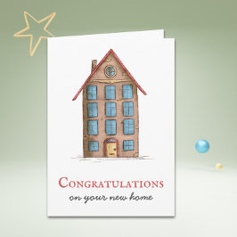 Herzlichen Glückwunsch New Zuhause Apartment Karte