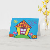 Herzlichen Glückwunsch New Zuhause Karte (Gelbe Blume)