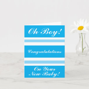 Herzlichen Glückwunsch Newborn Boy Blue Karte