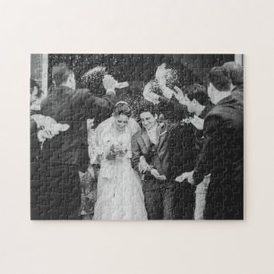 Herzlichen Glückwunsch Newlyweds Wedding Foto Puzzle
