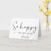 Herzlichen Glückwunsch Niedlich Hochzeit Verlobung Karte (Gelbe Blume)