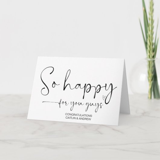 Herzlichen Glückwunsch Niedlich Hochzeit Verlobung Karte (Vorderseite)