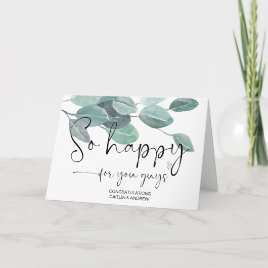 Herzlichen Glückwunsch Niedlich Hochzeit Verlobung Karte (Vorderseite)