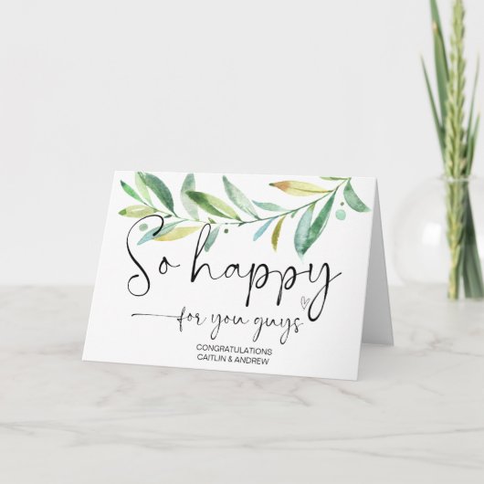 Herzlichen Glückwunsch Niedlich Hochzeit Verlobung Karte (Vorderseite)