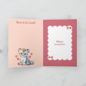 Herzlichen Glückwunsch, niedliche Leopardin Karte (Innenseite)