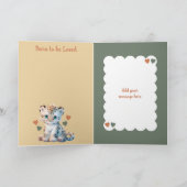 Herzlichen Glückwunsch, niedlicher Leopardin Karte (Innenseite)
