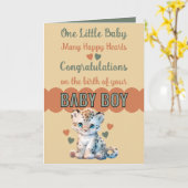 Herzlichen Glückwunsch, niedlicher Leopardin Karte (Gelbe Blume)