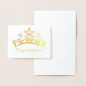 Herzlichen Glückwunsch Note Card Pageant Crown Folienkarte (Anzeige)