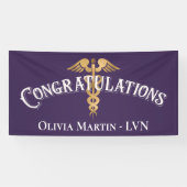 Herzlichen Glückwunsch Nurse LVN RN Medical Abschl Banner (Horizontal)