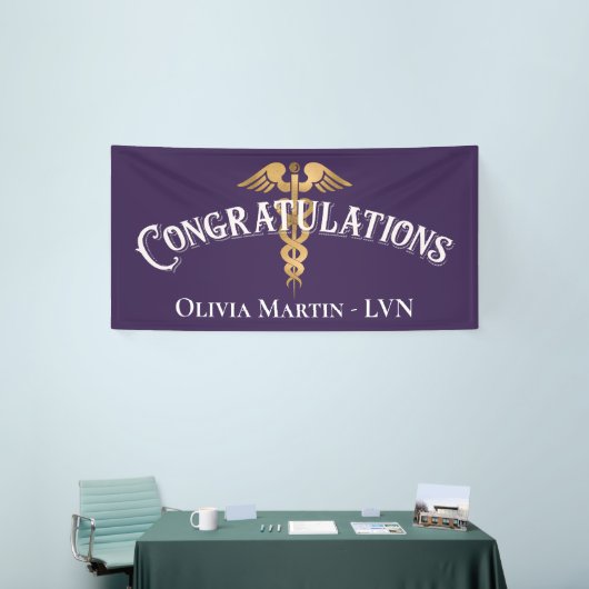 Herzlichen Glückwunsch Nurse LVN RN Medical Abschl Banner (Messeveranstaltung)
