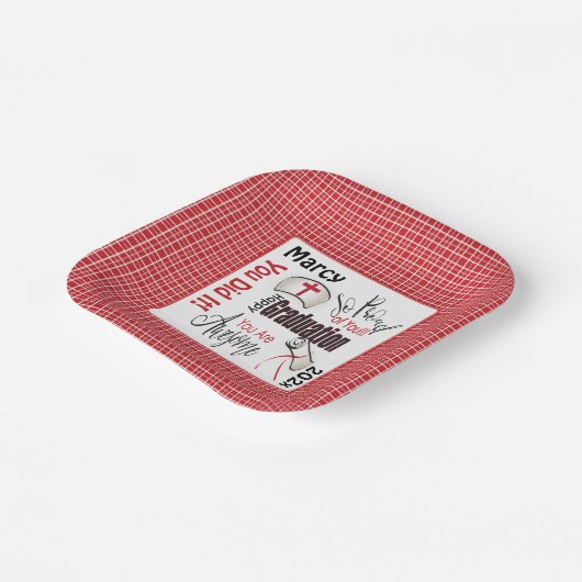 Herzlichen Glückwunsch Nurse Personalisiert Abschl Pappteller (Gewinkelt)