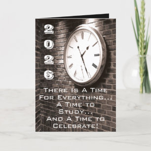 Herzlichen Glückwunsch! Om Zeit zum Studium und Ze Feiertagskarte