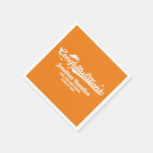 Herzlichen Glückwunsch Orange Graduation Party Serviette (Ecke)