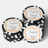 Herzlichen Glückwunsch orange Spirale spanischer R Pokerchips (Stapel)
