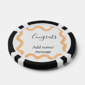 Herzlichen Glückwunsch orange Spirale spanischer R Pokerchips (Einzeln)