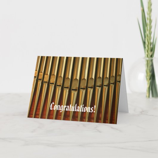 Herzlichen Glückwunsch Orgelkarte Karte (Vorderseite)