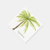 Herzlichen Glückwunsch Palm Tree Custom Island Bea Serviette (Ecke)