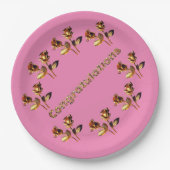 Herzlichen Glückwunsch Paper Plate, 9" Rundpapier Pappteller (Vorderseite)