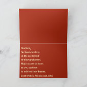 Herzlichen Glückwunsch Peach Coral und Scarlet Abs Karte (Innenseite)