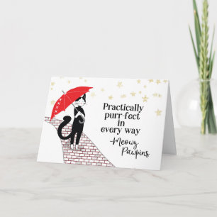 Herzlichen Glückwunsch Performance Cat Spaß Meowy  Karte
