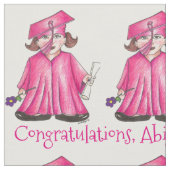 Herzlichen Glückwunsch Personalisiert Graduation C Stoff (Nahaufnahme)