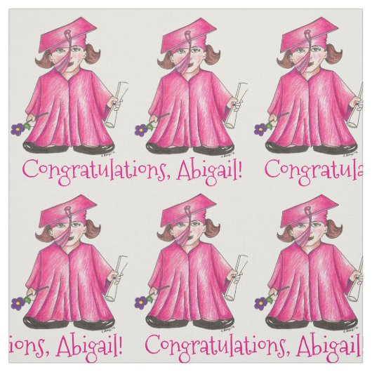 Herzlichen Glückwunsch Personalisiert Graduation C Stoff (Muster)