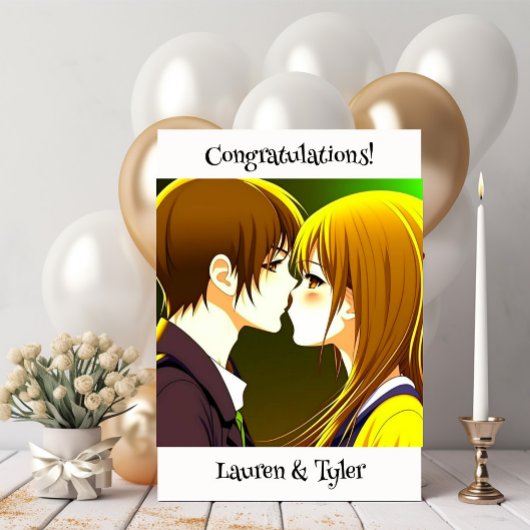 Herzlichen Glückwunsch Personalisiert Hochzeit Karte